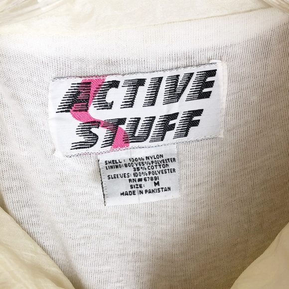 Vintage‎ Active Stuff Floral Color Block Jacket M - Picture 4 of 7